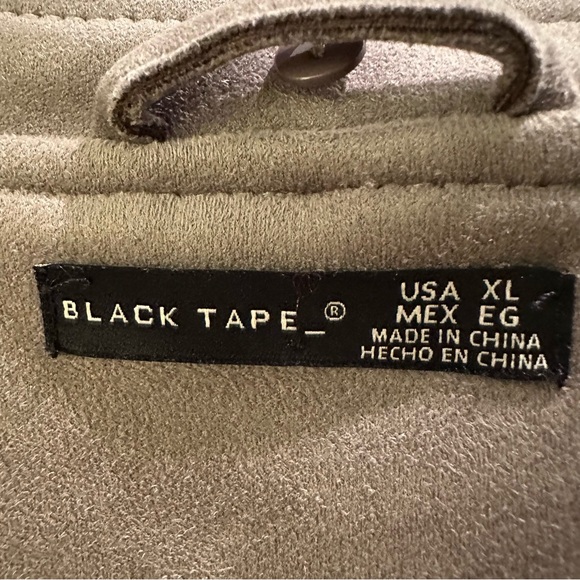 Black Tape XL Women's Gray Faux Suede/Fur Removable Collar Coat - Picture 2 of 16